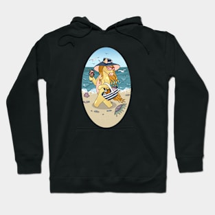 horse on the beach Hoodie